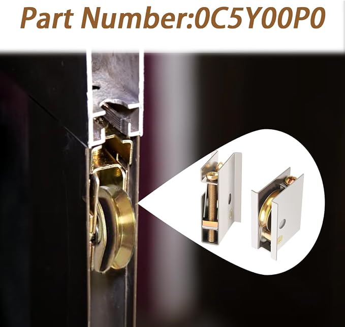 XTPTFABS 0C5Y00P0 Sliding Patio Door Rollers, Adjustable Roller Height | Fit - Image 2