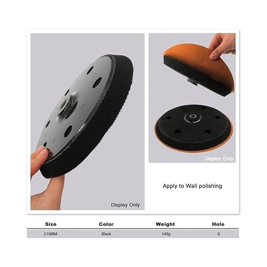 9inch 215mm Wall Polishing Backing Plate Replacement Sanding Pad - Image 7