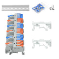 3Pcs Lever Wire Connectors, 2 in 8 Out, 4-2.5 mm² | 4-2.5 mm² Quick Wiring DIN by GUETNEU