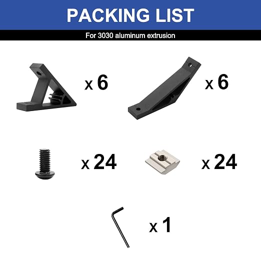 12pcs 3030 45/135 Degree Angle Corner Bracket 3030 Extrusion Hardware T-Slot - Image 3