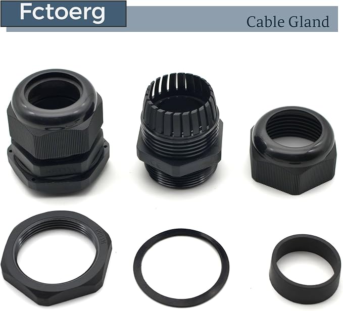 Waterproof Cable Glands, Nylon PA66, dustproof anti-corrosion seal, fits - Image 2