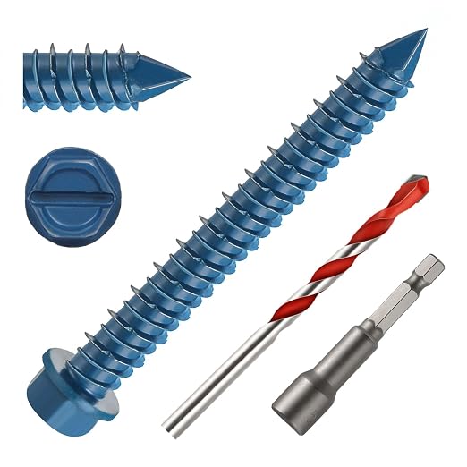 1/4" x 2" Concrete Screws, for Masonry, Brick or Stucco by Unknown