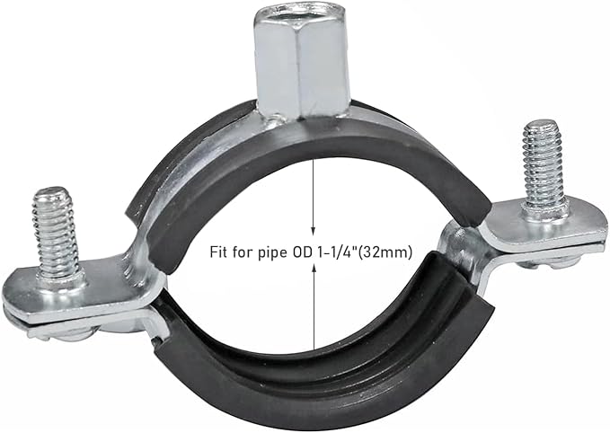 AKIHISA 10 Pack Split Ring Pipe Hanger Heavy Duty Adjustable Pipe Bracket Clamp - Image 2