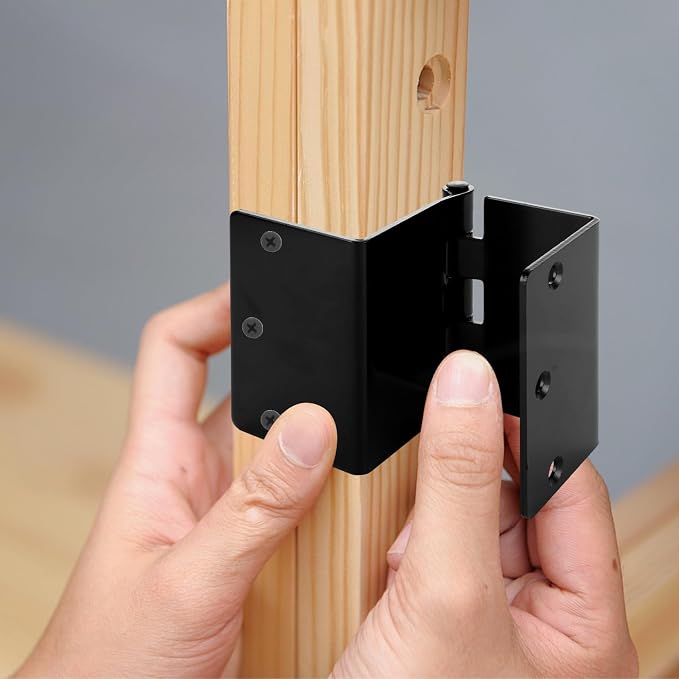 MIVIDE 4 Pack Offset Hinges Black Expandable Door Hinges, 3.5" Inch - Image 6