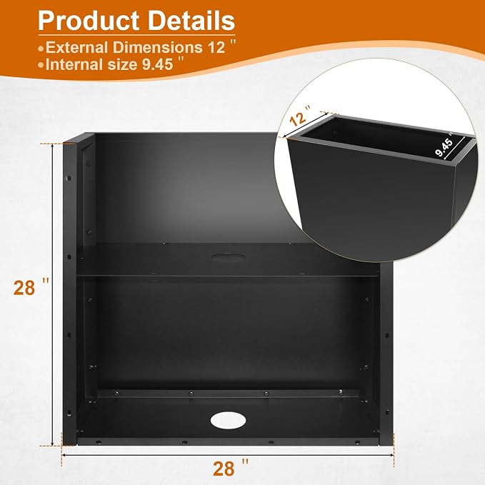 28"x12"x28" Steel Planter Box | Heavy-Duty Rust Resistant Steel Planter - Image 2