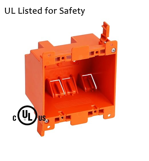 CLOUDY BAY Two Gang Electrical Outlet Box, 25 Cubic Inch Junction Box, Old Work - Image 5