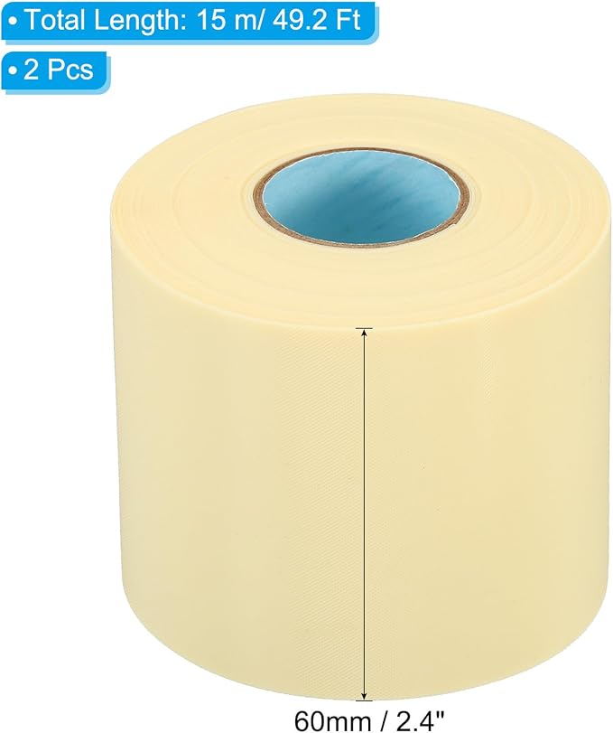 PATIKIL 2.4" x49.2ft Pipe Wrapping Tape, 2 Pack PVC Duct Tape Pipes Insulation - Image 2