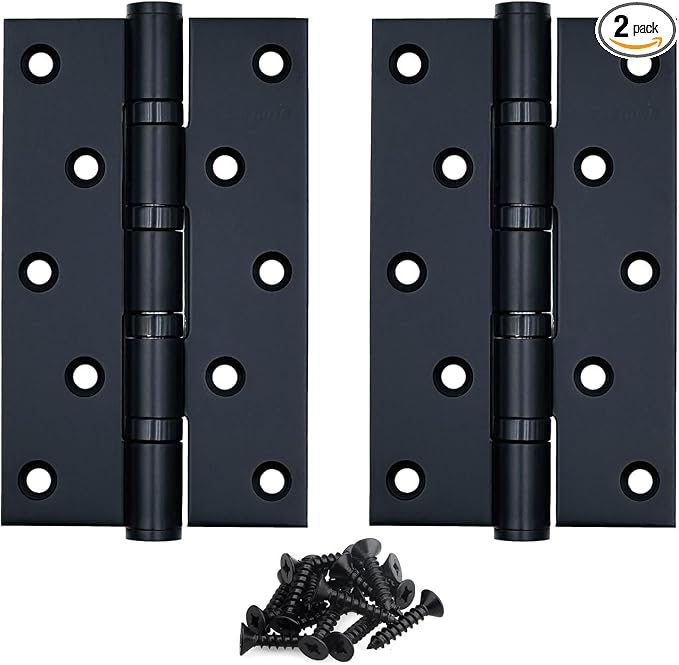Matte Black 5 inch Stainless Steel Door Hinges, Heavy Duty Interior/Exterior by -Since1997s