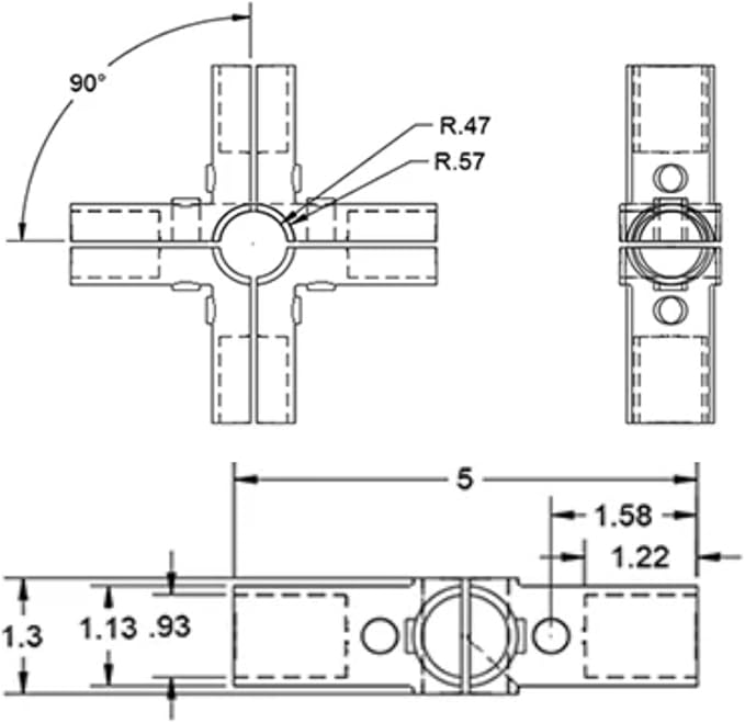 2 PCS 5-Way End Rail Clamps Fit - Image 5
