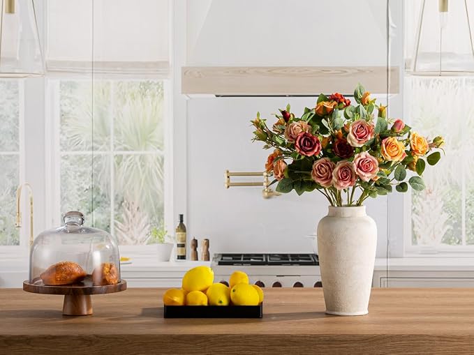 Ceramic Flower Vase, Large Flower Vase Tall Rustic Farmhouse Decorative Vase - Image 7