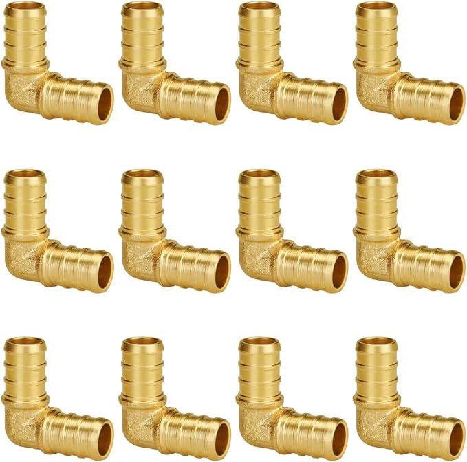 1/2 Inch 90 Degree Elbow, Brass PEX Fittings by SUNGATOR