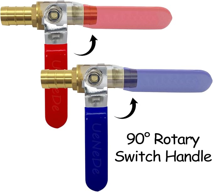 Uenede Brass 3/4 Inch PEX Ball Valve, Pipe Crimp Fitting - Image 4