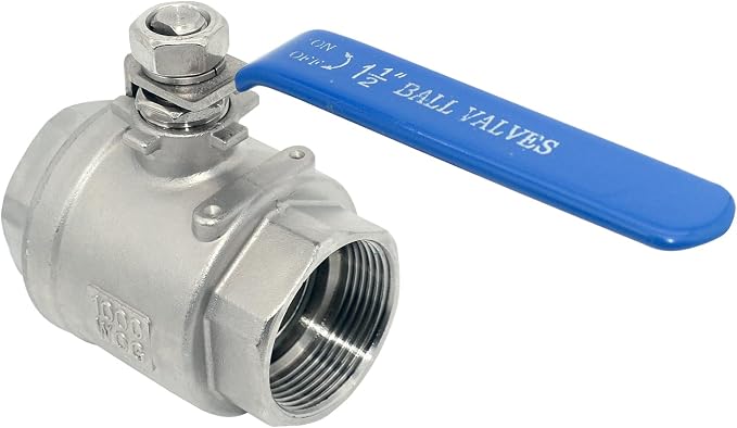 2Pcs 316 Stainless Steel 1.5" Full Port Ball Valve - Image 3