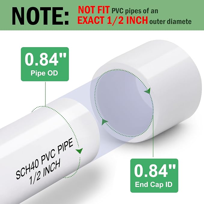 SCH40 PVC Cap 1/2 Inch - Image 2