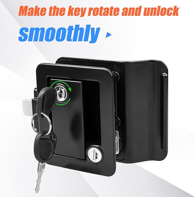 Siasky Black RV Door Lock Replacement, Upgraded RV Door Latch - Image 4