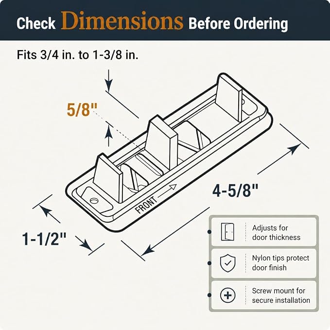 Prime-Line N 6560 Stamped Steel, Adjustable, Closet Door, Floor Guide | 2 Pack - Image 5
