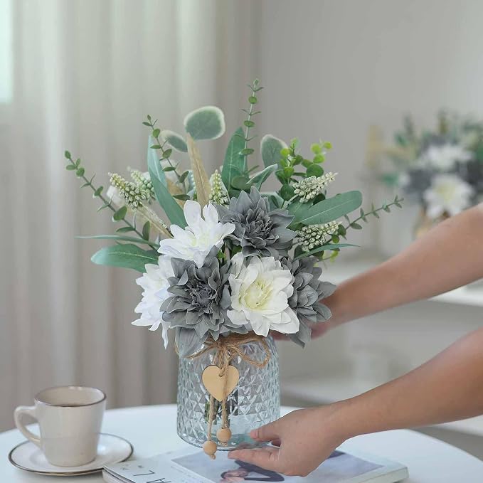 14.5" Artificial Dahlia Flowers - Image 4