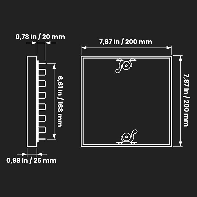 Repa Market 8 x 8 Inch Galvanized Steel Duct Access Door – Airtight Insulated - Image 2