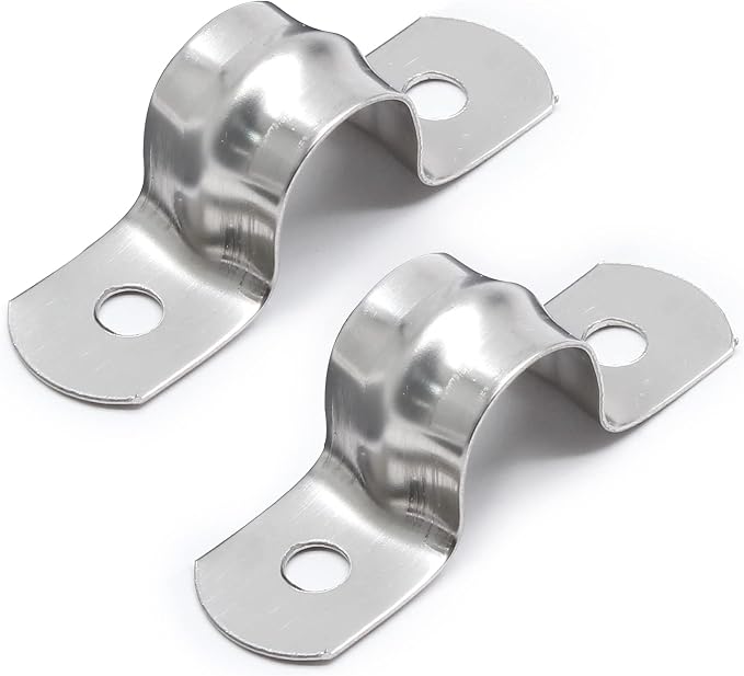 Bonsicoky 10Pcs M12 Rigid Pipe Strap, 1/2" Stainless Steel 2 Holes Cable U - Image 4