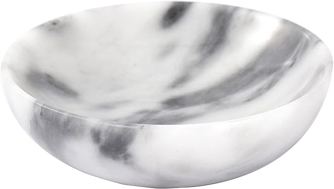 4.72 Inch Mini Decorative Bowls, Natural Small Marble Decorative Bowls by CMCHICMONDAY