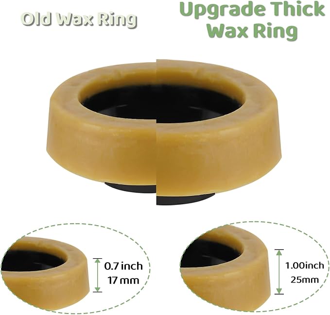 Toilet Flange with Wax Ring for Toilets Replacement Kit Includes Bolts PVC - Image 2