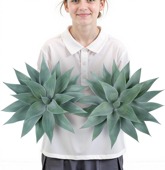Velener Artificial Outdoor Blue Agave Plant by Velener