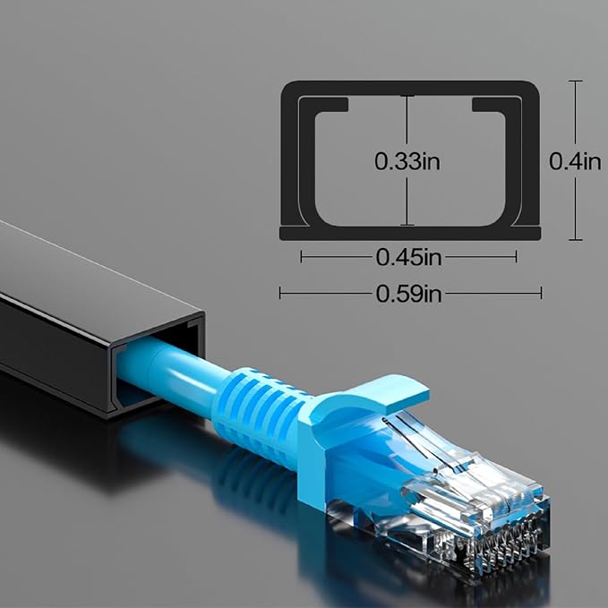 Yecaye Cord Hider, 113in One-Cord Cable Raceways, W0.59in H0.4in, Easy Install - Image 8
