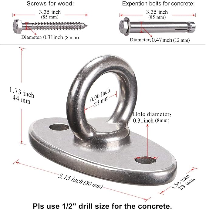 Wall Ceiling Mount Bracket for Suspension Strap Trainer, 2800lb Capacity - Image 6