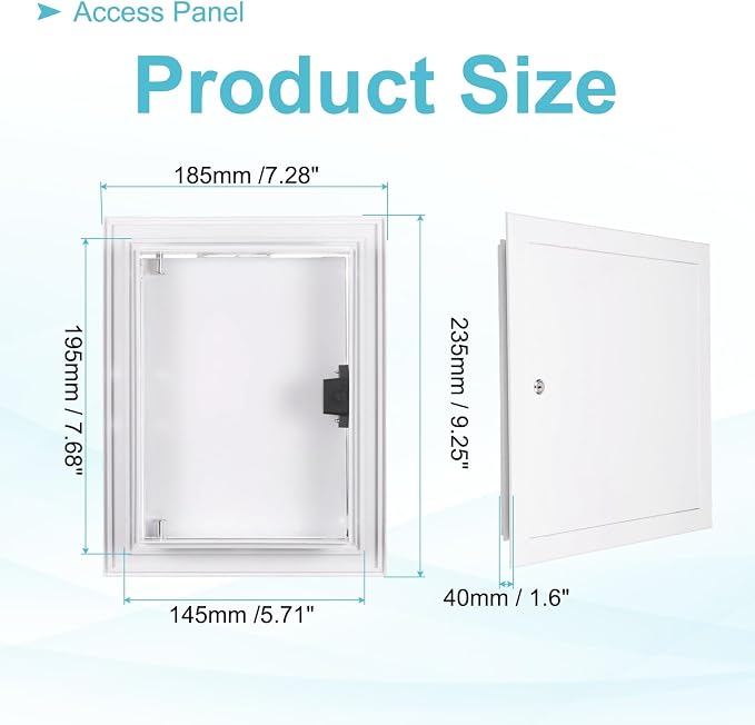PATIKIL Drywall Access Panel 9x7 Inch, Aluminum Frame Wall Hole Cover Plumbing - Image 2