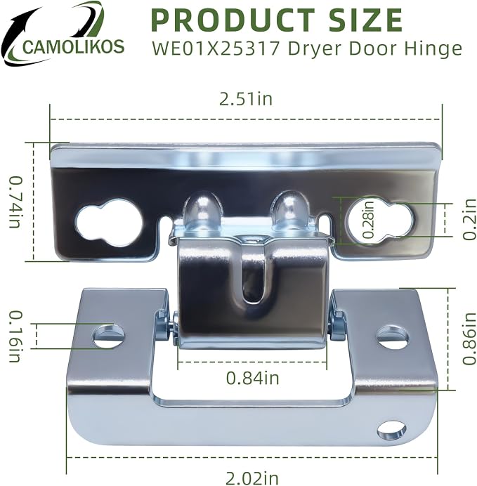 WE01X25317 Dryer Door Hinge WE01X25317 Door Hinge Fits - Image 2