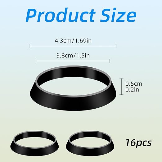 16 Pcs Seal Ring Silicone Washer, Cone Silicone Seal Ring, Waste Pipe Seals - Image 2
