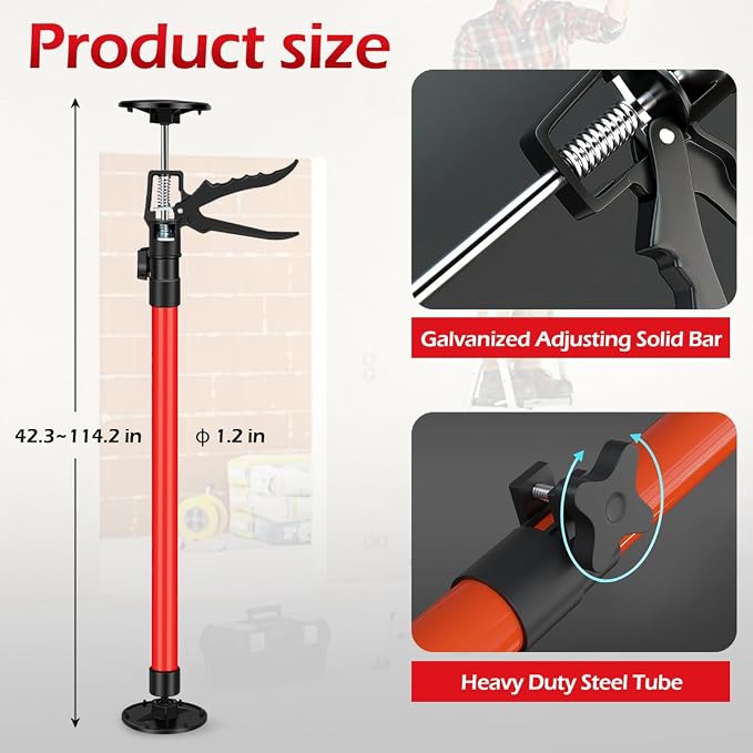 2Pack Adjustable Support Pole, Cabinet Jacks - Image 2