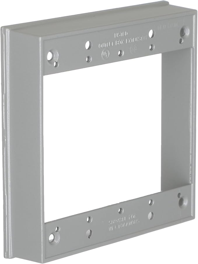 BELL 5407-0 2-Gang Weatherproof Extension Ring, 1-1/32 in. Deep by BELL