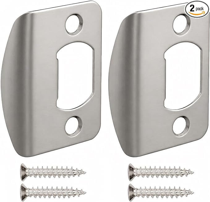 Door Strike Plate Univeral, 2-1/4 inch x 1-7/16 inch, Round Corner by siwil