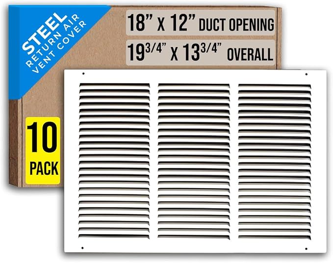 Fits 18x12 Duct Opening | Steel Return Air Grille by Handua | Vent Cover Grill by Handua