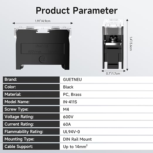 4Pcs DIN Rail Terminal Blocks - Image 7