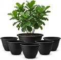 RooTrimmer 6 Pack 20 Inch Large Plant Pots Outdoor, Heavy Duty Plastic Planters by RooTrimmer