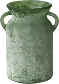 SHMILMH Glass Flower Vase with Handle – 8 Inches Rustic Imitation Ceramic Vase by SHMILMH