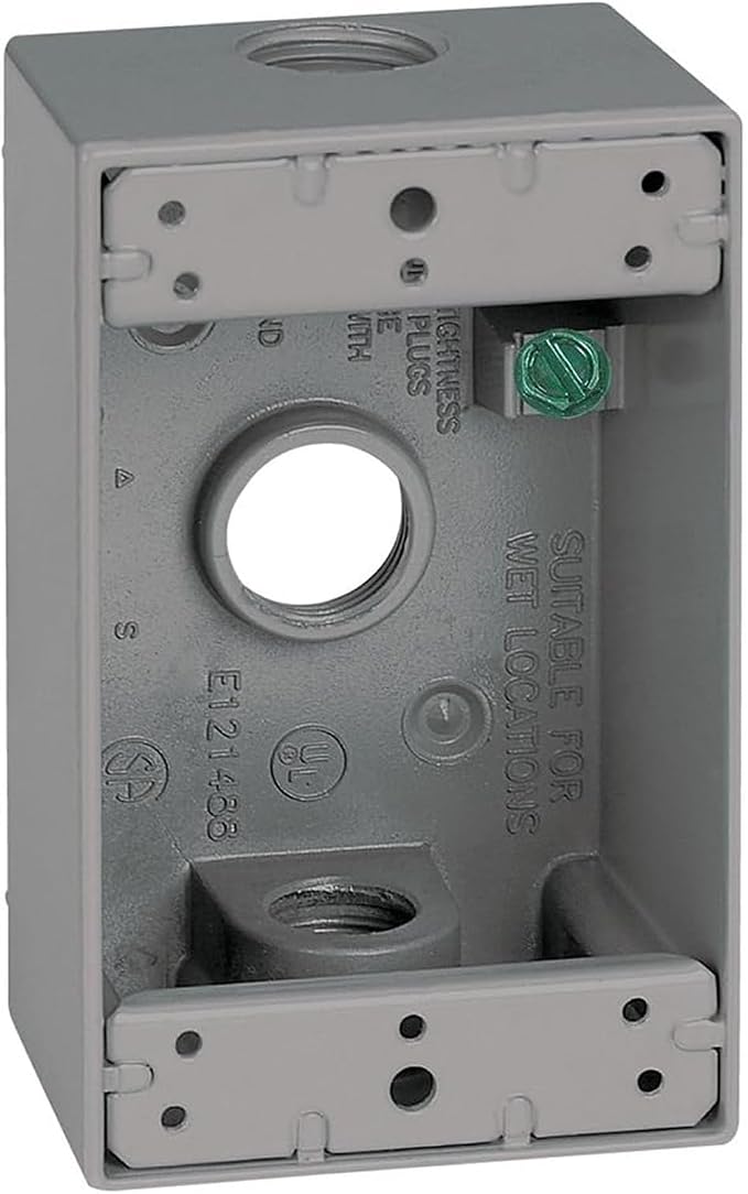 Sigma Engineered Solutions 14250 Weatherproof 1/2" 3 Hole 1-Gang Box by SigmaEngineeredSolutions