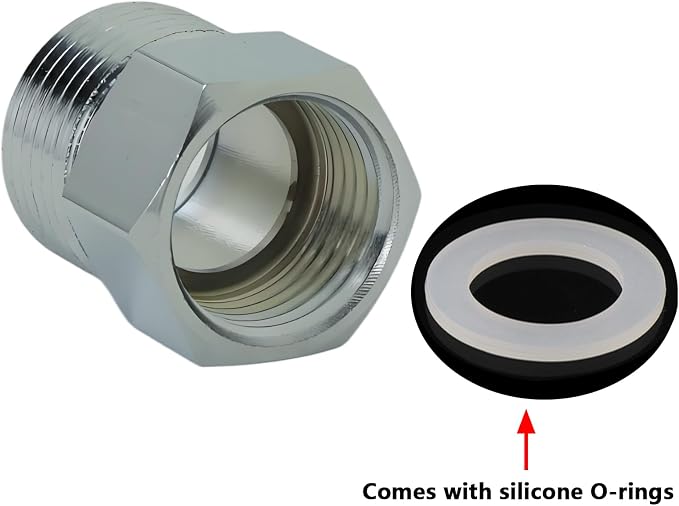 1/2"F to 7/8"M Brass Adapter, Splitter Connector | - Image 6