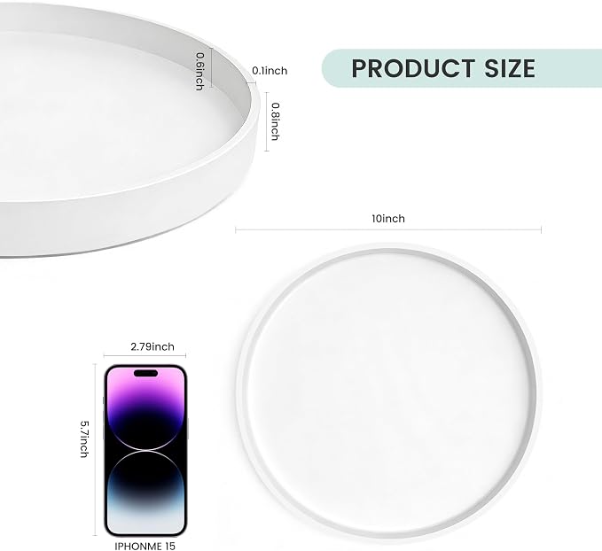 1 Pack 10" Bathroom and Vanity Tray, ABS Bathroom Counter Organizer, Coffee - Image 7