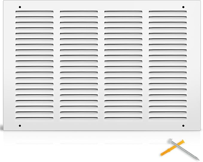Fancat 16"W x 10"H Return Air Grille, Steel HVAC Return Air Vent Cover by SmarterAirBetterLiving