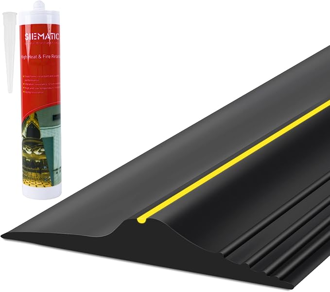 ToLanbbt 12Ft/3.7M Universal Garage Door Rubber Threshold Strip by ToLanbbt