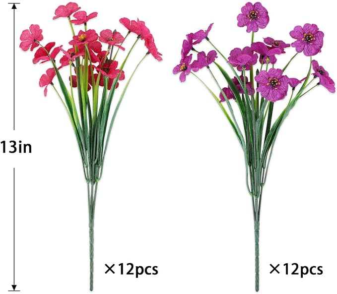 24PCS UV Resistant Artificial Flowers - Image 6