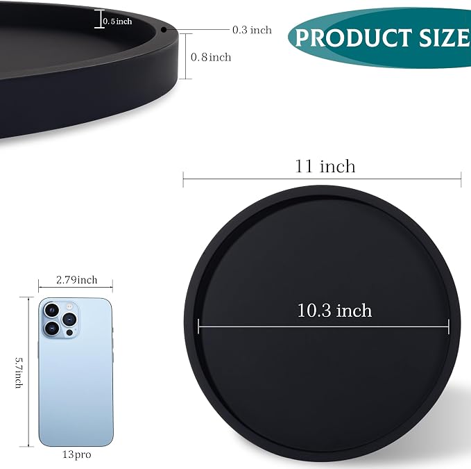 Silicone Bathroom Tray Coffee Table Decor Perfume Organizer - Image 6