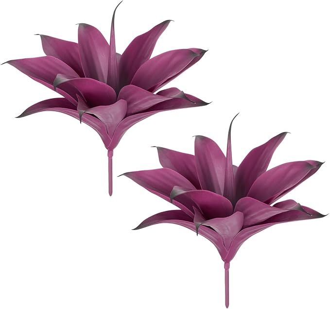 Velener 14 Inch Artificial Agave Plants, UV Resistant Fake Outdoor Plants by Velener