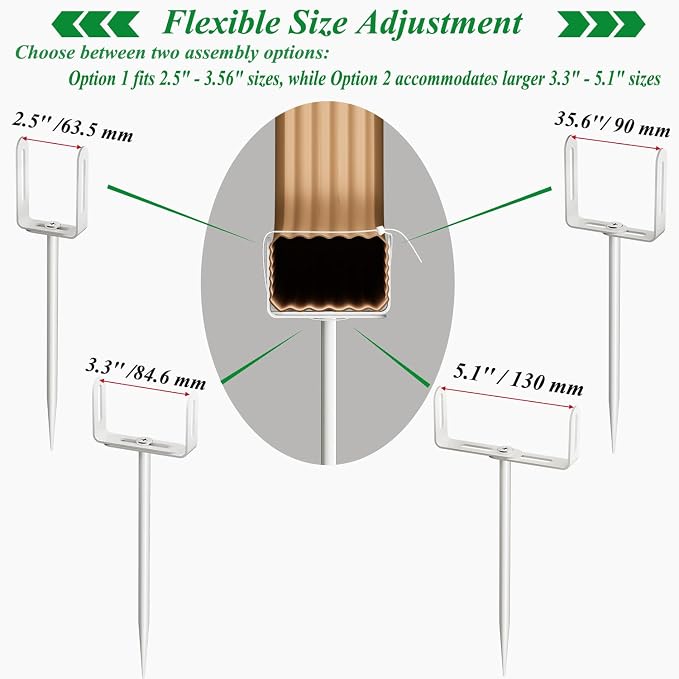 Downspout Bracket, Heavy Duty Size-Adjustable Storm-Proof Downpipe Bracket - Image 2