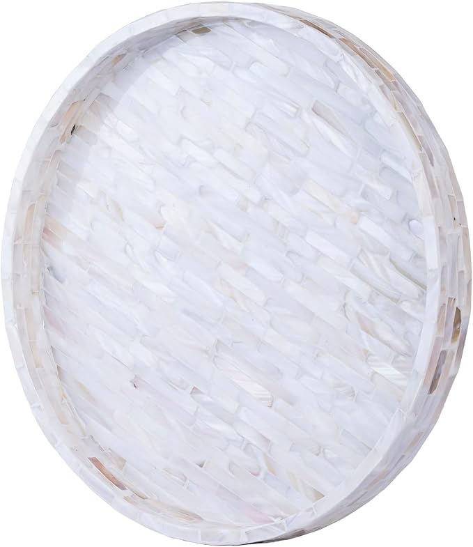 PEMAR 11" Creamy White Mother of Pearl Tray - Image 3