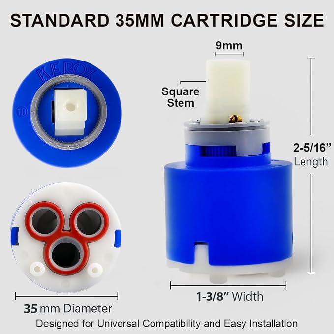 K35A Faucet Cartridge, Replacement Cartridge Compatible - Image 2