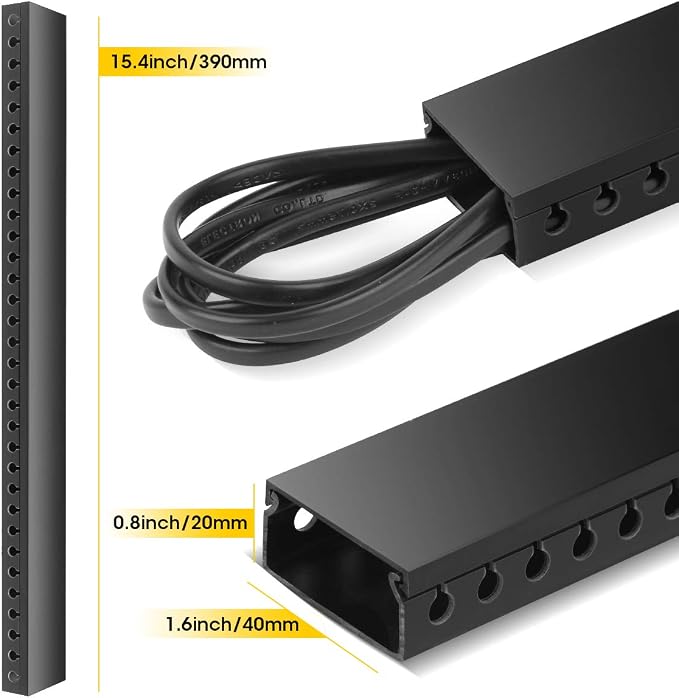 Cable Raceway Kit, Stageek Cable Management System Open Slot Wiring Raceway Duct - Image 4